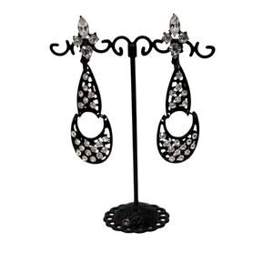 Vintage rhinestone clip-on earrings